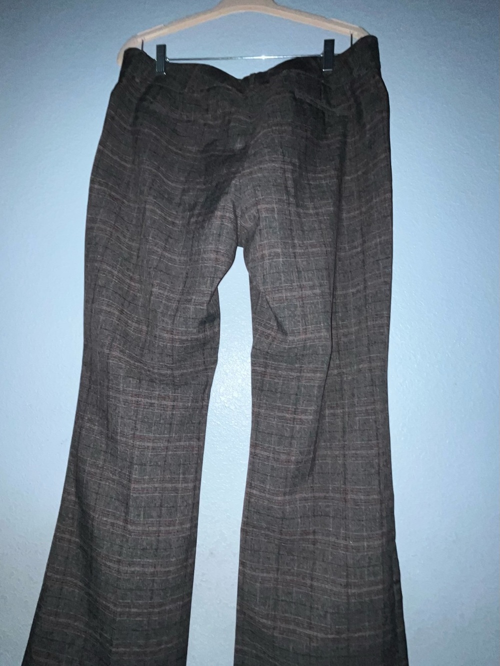 Tahari Brown Plaid Wide-Leg Dress Pants - Picture 3 of 3